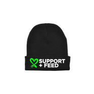 Black Support + Feed Beanie
